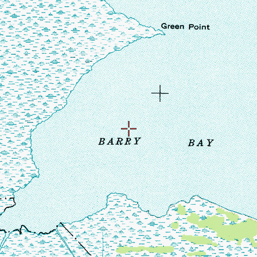 Topographic Map of Barry Bay, NC