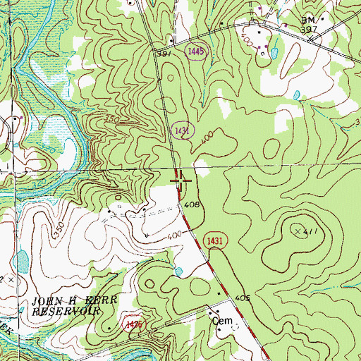 Topographic Map of Barry Gold School, NC