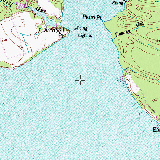 Topographic Map of Bath Creek, NC