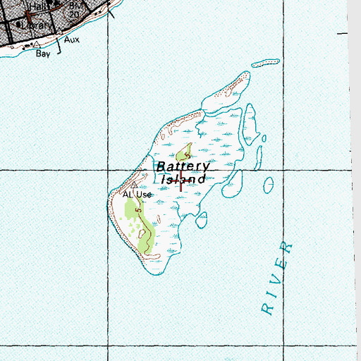 Topographic Map of Battery Island, NC
