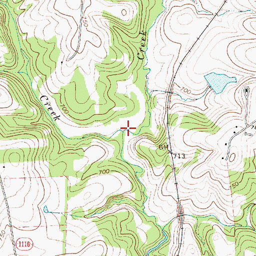 Topographic Map of Baxter Creek, NC