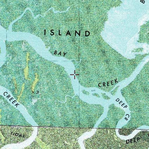 Topographic Map of Bay Creek, NC