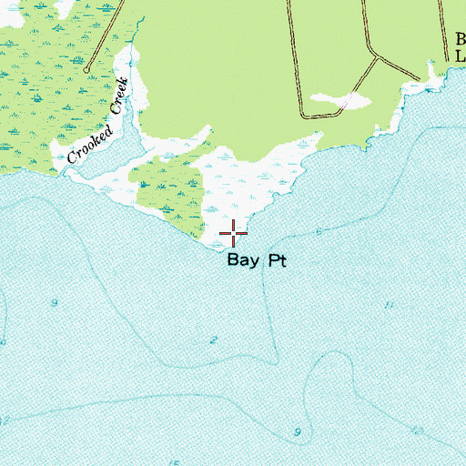 Topographic Map of Bay Point, NC