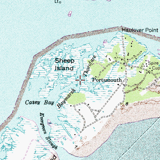 Topographic Map of Baymarsh Thorofare, NC