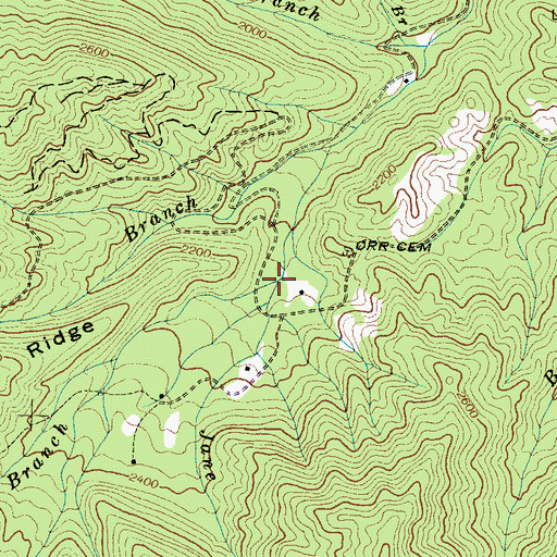Topographic Map of Beach Creek, NC