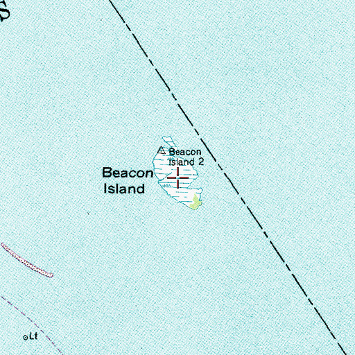 Topographic Map of Beacon Island, NC
