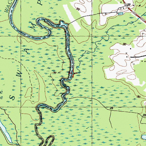 Topographic Map of Bear Branch, NC