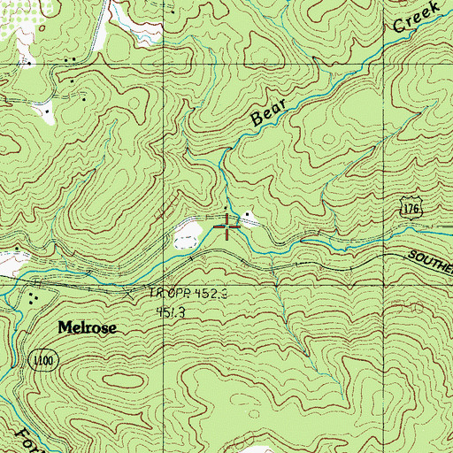 Topographic Map of Bear Creek, NC