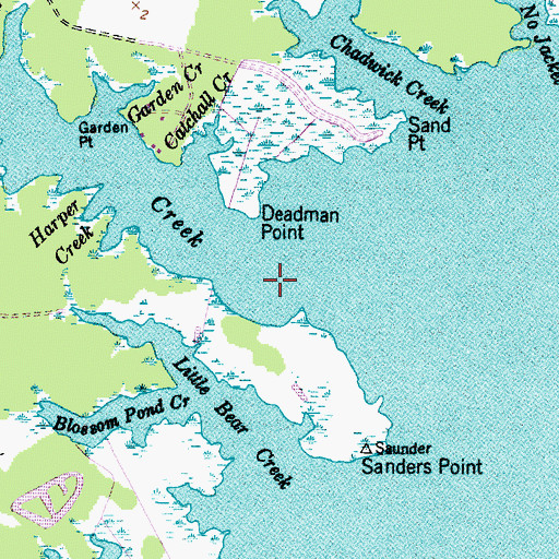 Topographic Map of Bear Creek, NC