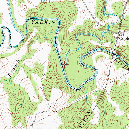 Topographic Map of Bear Creek, NC