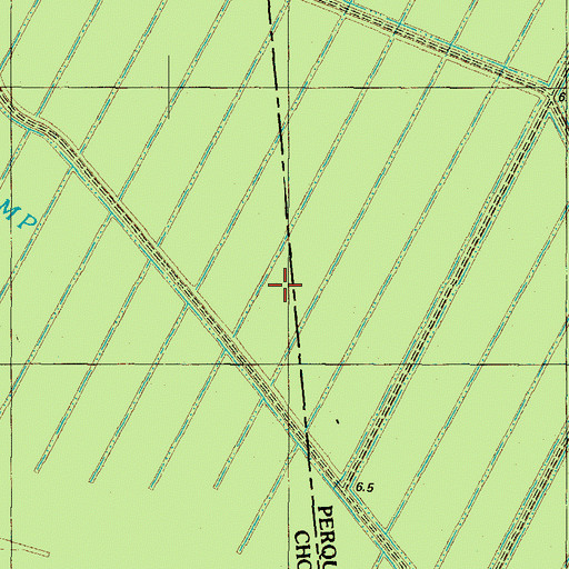 Topographic Map of Bear Swamp, NC