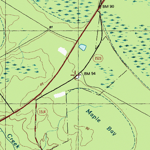 Topographic Map of Beard Chapel, NC