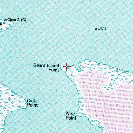 Topographic Map of Beard Island Point, NC