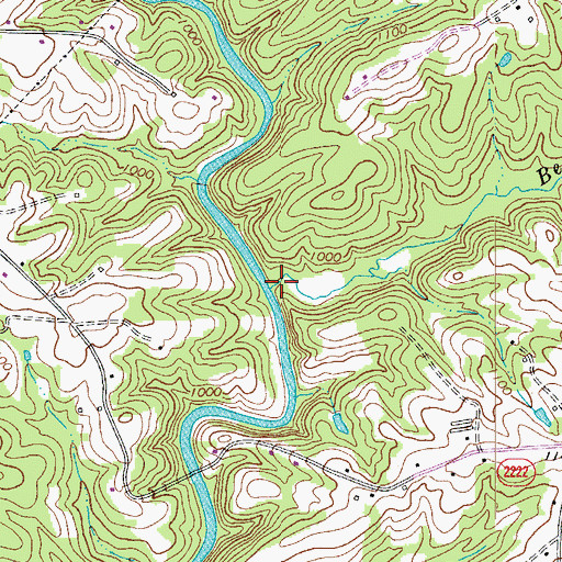 Topographic Map of Beaver Creek, NC