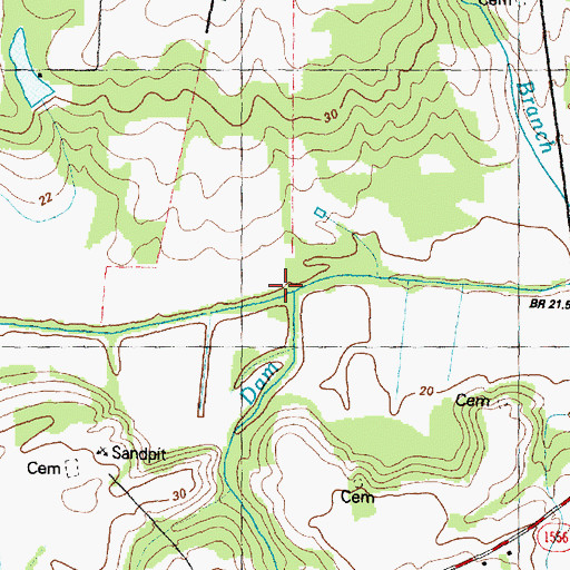 Topographic Map of Beaver Dam, NC