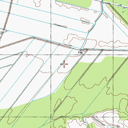 Topographic Map of Beaver Dam Bay, NC