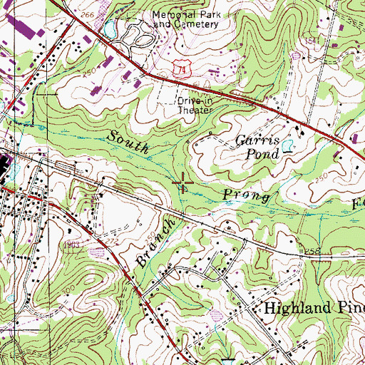 Topographic Map of Beaverdam Branch, NC