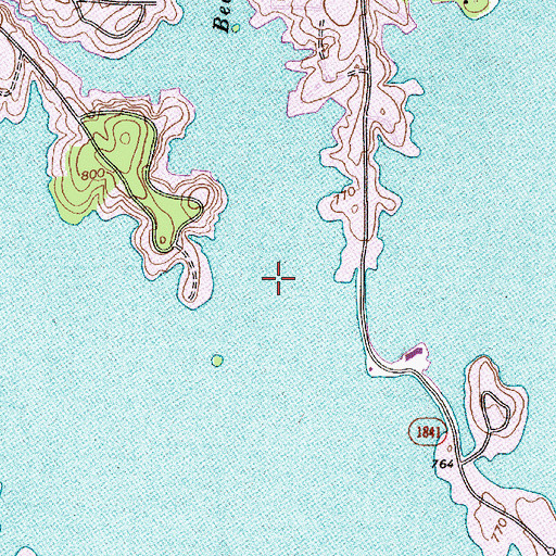 Topographic Map of Beaverdam Creek, NC