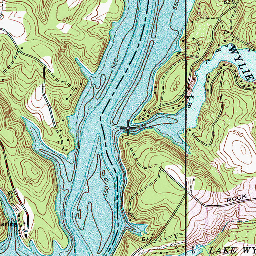 Topographic Map of Beaverdam Creek, NC