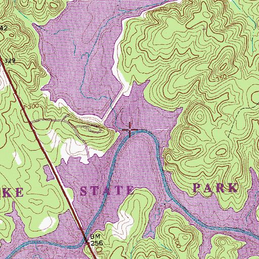 Topographic Map of Beaverdam Creek, NC