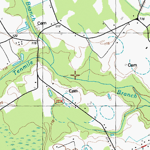 Topographic Map of Bee Branch, NC