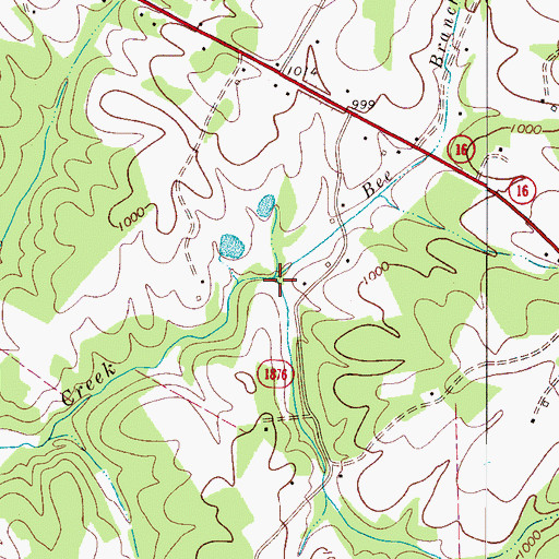Topographic Map of Bee Branch, NC