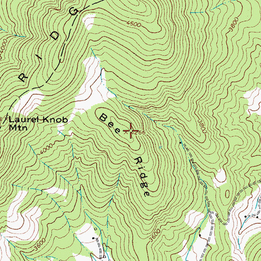 Topographic Map of Bee Ridge, NC