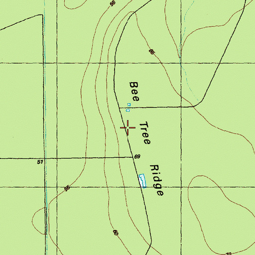 Topographic Map of Bee Tree Ridge, NC