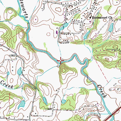Topographic Map of Beech Creek, NC