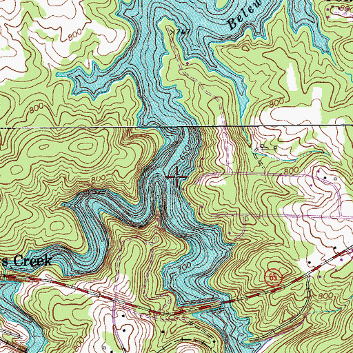Topographic Map of Belews Creek, NC