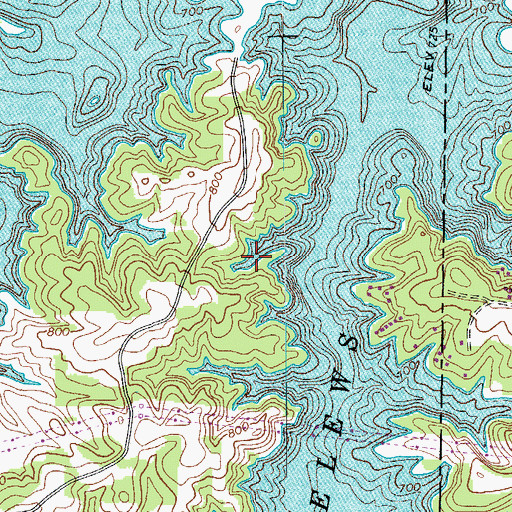 Topographic Map of Belews Lake, NC