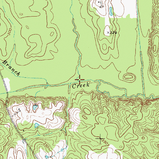 Topographic Map of Bell Creek, NC