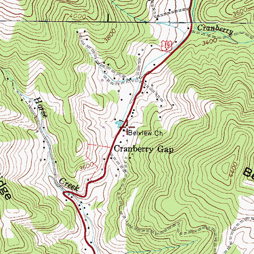 Topographic Map of Belview Church, NC