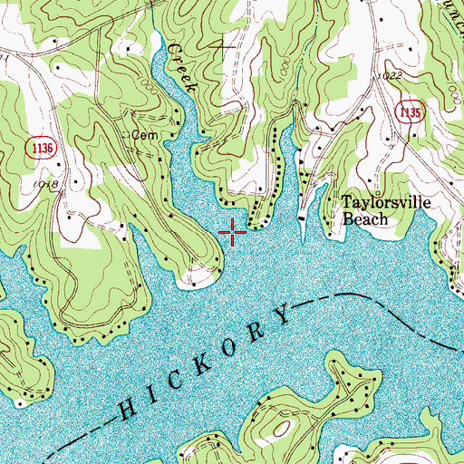 Topographic Map of Benfield Creek, NC