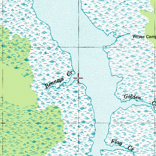 Topographic Map of Benneys Creek, NC