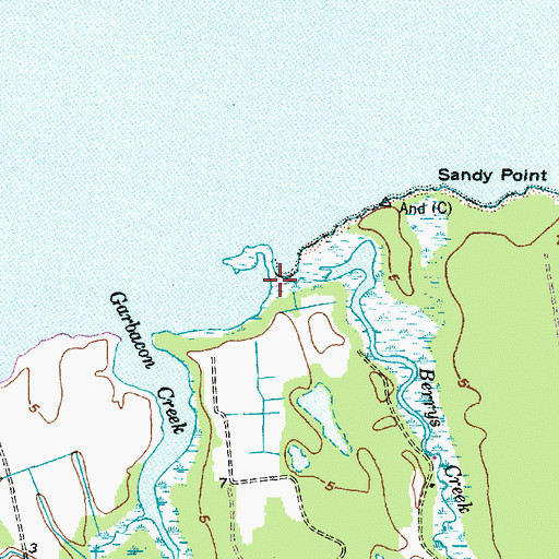 Topographic Map of Berrys Creek, NC