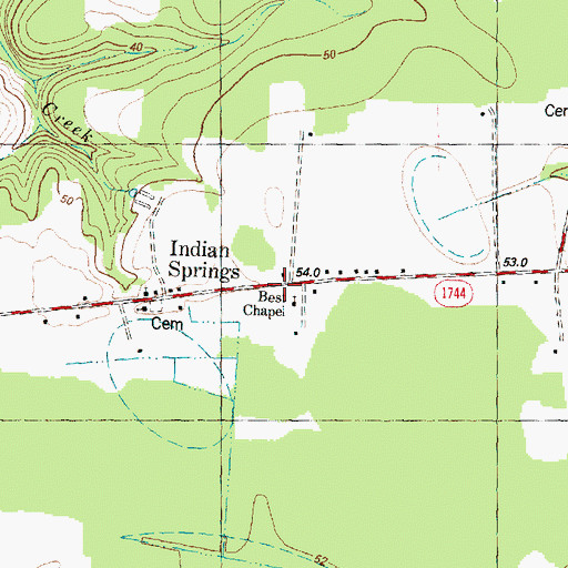 Topographic Map of Best Chapel, NC