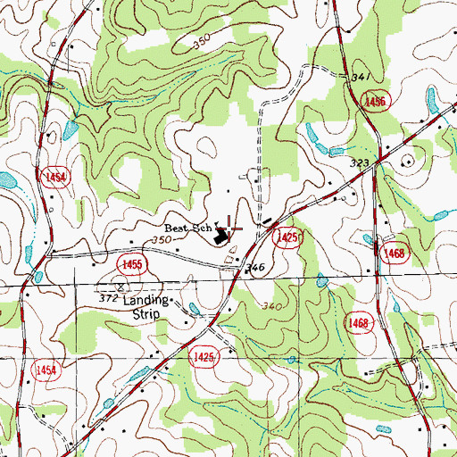 Topographic Map of Best School, NC
