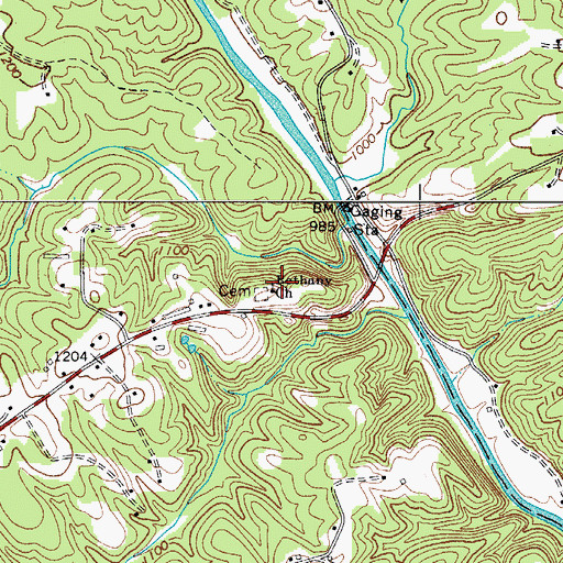 Topographic Map of Bethany Church, NC