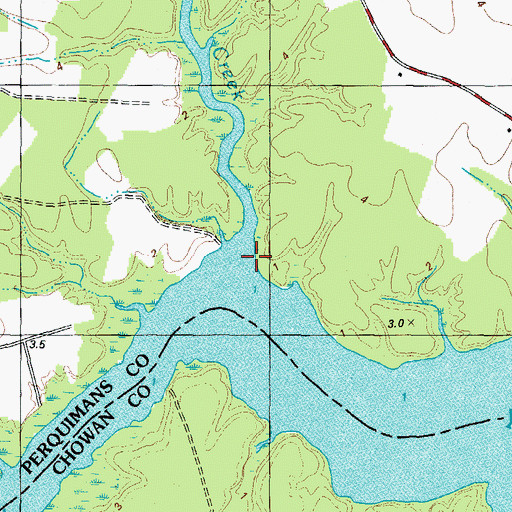 Topographic Map of Bethel Creek, NC