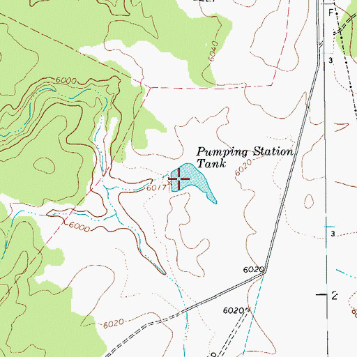 Topographic Map of Pumping Station Tank, AZ