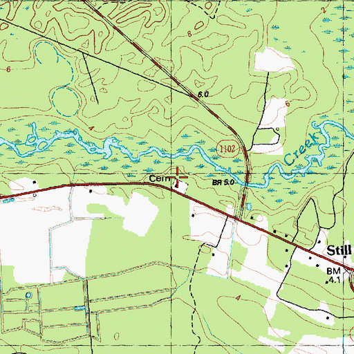 Topographic Map of Bethlehem Church, NC