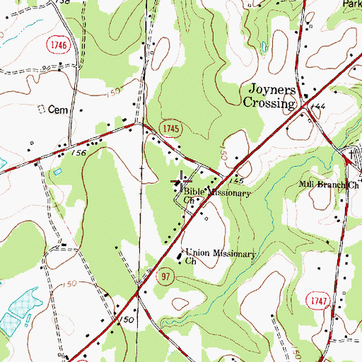 Topographic Map of Bible Missionary Church, NC