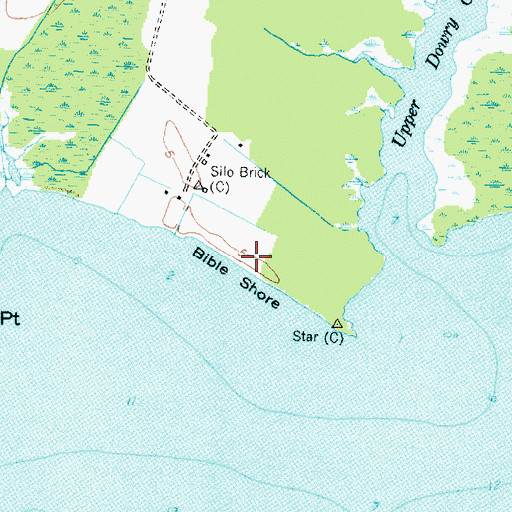 Topographic Map of Bible Shore, NC