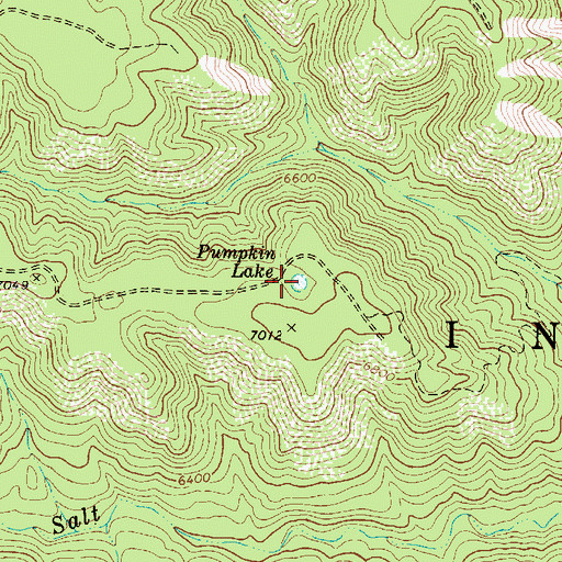 Topographic Map of Pumpkin Lake, AZ