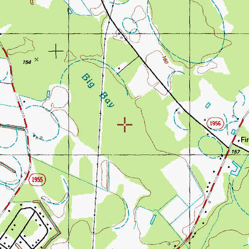 Topographic Map of Big Bay, NC