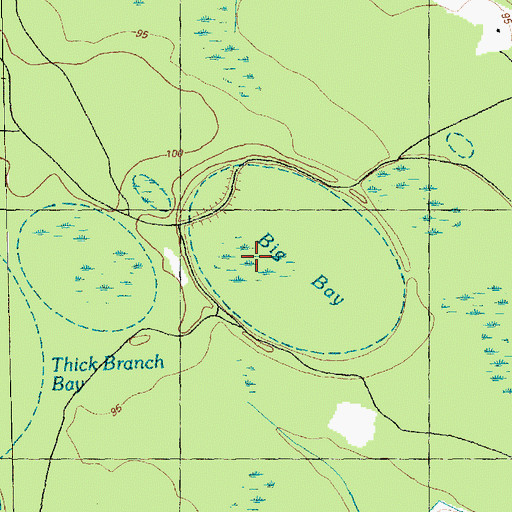 Topographic Map of Big Bay, NC