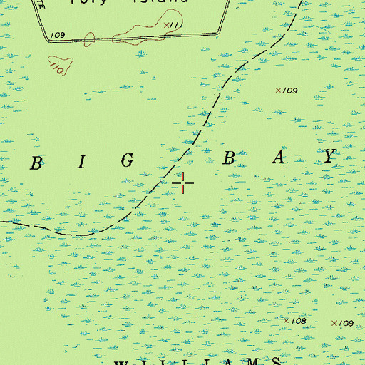 Topographic Map of Big Bay, NC