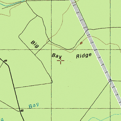 Topographic Map of Big Bay Ridge, NC