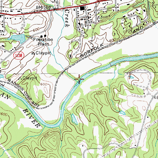 Topographic Map of Big Beaver Island Creek, NC